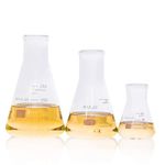 ULAB Scientific Narrow-Mouth Glass Erlenmeyer Flask Set, 3 Sizes 50ml 150ml 250ml, 3.3 Boro with Printed Graduation, UEF1001
