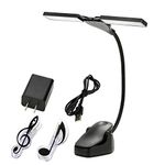 LED Music Stand Lights Rechargeable - 28 LEDs Clip Light with 3 Brightness Levels,1800mAh Li-ion Desk Clip Lamp,Eye-caring,Perfect for Night Reading,Instruments Practise,USB Cable and Adapter Inclu.