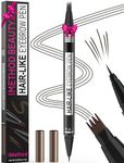 iMethod Microblading Eyebrow Pen - Eyebrow Pencil Magical 2-in-1 Dual-Ended Eye Brow Pencils for Women with 4-Fork-Tip & Precise Brush-Tip Create Natural Hair-Like Brows, Last All-Day, Black Brown