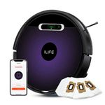 ILIFE V3s Max Robotic Vacuum & Mop, 40 Days Dust Storage Bag & Washable Dustbin, 3000Pa, 3200mAh Battery, Best for Indian Flooring, Pet Hair Friendly, WiFi & GH, Alexa—Cleans 2000 sqft