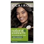 Clairol Natural Instincts Semi-Permanent No Ammonia Hair Dye, 3 Dark Brown