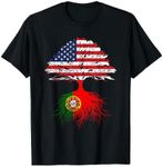 Portuguese Roots American Grown Portugal Flag Shirt Gift T-Shirt