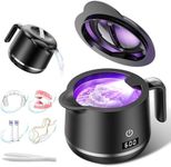 GYNHD Ultrasonic Retainer Cleaner Machine - 45kHz Ultrasonic Jewelry Cleaner - 200ML Mouth Guard & Denture Cleaner Pod - 5 Modes with Digital Timer - Upgrade Water Bottle Design
