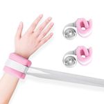 WONDSIGHIN Restraint Belt for Elderly, 2 Pcs, Wrist Restraints for Seniors with Dementia, Restraint Belt for Wrists, Limb Holder Movement Limited Ties for Hands, Adjustable, Pink