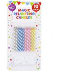 PMS Relighting Birthday Cake Candles with Holders Assorted Colours