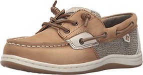 Sperry Kids Girls Songfish Sneaker, Linen/Oat, 4 M US