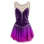 JRUIA Women's Sleeveless Figure Skating Competition Dress Girls' Ice Roller Skating Practice Costume Gymnastic Leotard Wear,F,M