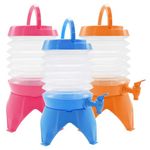 3.5L Collapsible Water Dispenser, Viceda Plastic Drink Dispenser with Tap,Fridge Water Dispenser,Portable Drink Container,for Party Drink,Chilled Juice,Cocktails, and Water(Random Colours)