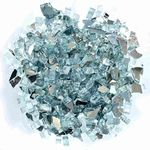 Sodee Reflective Crushed Glass/Fire Pits for Resin Art, High Luster Reflective Fire Glass Used Specially for Resin Art/Geode Art (Green Gold) (500 Gm)