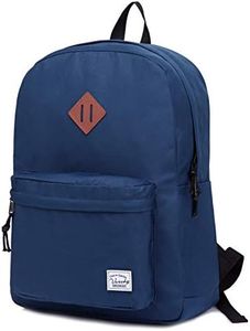 VASCHY Sac à Dos Scolaire, Léger Hydrofuge Sac à Dos Homme Cartable Femmes Enfants Garçon Loisirs pour Fille École Lycée Adolescents Collège Affaire Voyage, Bleu, Taille unique, Sac à dos daypack