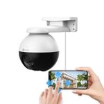 EZVIZ 3K Outdoor Camera CCTV, Human & Vehicle Detection, Auto-Tracking, 360° View Pan/Tilt/Zoom, 12 Pre-Set Dots, Colour Night Vision, 2-Way Talk, Alexa/Google Control, 256GB SD Card/Cloud |C8W Pro