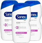 3 x 415ml | Sanex Biomeprotect Dermo Pro Hydrate Very Dry Skin Nourishing Shower Cream 415ml