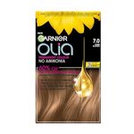 Garnier Olia 7.0 Dark Blonde, oil-powered, no-ammonia. 100% grey coverage. Luminous, long-lasting, vibrant dark blonde hair color with incredible shine and softness.