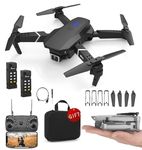 K2D2 E88 Drone with 1080P Camera 2 Batteries One Key Take Off Land Altitude Hold Automatic Avoidance Obstacles 360° Flip With Aerial Photography Drone Multicolor (Dual-Battery)