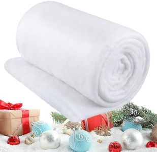 Tondiamo 1 Pack 5 ft x 10ft Christmas Snow Blanket Roll for Christmas Decorations Village Large Fake Artificial Snow Blanket Winter White Mat for Xmas Shop Store Supermarket Display Photo Prop Decor