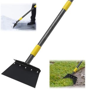 Garden Cleaning Shovel, 60" Multifunctional Flat Shovel, Heavy Duty Manual Weeder Metal Floor Scraper Garden Tool for Lawn Edging, Digging, Weeding,Scraping, Ice Remove
