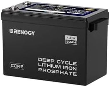 Renogy 48V 50Ah LiFePO4 Lithium Battery with Self-Heating Function SMART Lithium Iron Phosphate Solar Battery BMS, 6000+ Life Cycles, Backup Power Perfect for RV,Marine,Off-Grid System