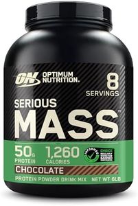 Optimum Nutrition Serious Mass, Weight Gainer Protein Powder, Mass Gainer, Vitamin C and Zinc for Immune Support, Creatine, Chocolate, 6 Pound (Packaging May Vary)