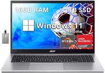 Acer Aspire 3 Laptop, 15.6" FHD Display, AMD Ryzen 7 5700U Processor, 16GB RAM, 1TB SSD, AMD Radeon Graphics, Numeric Keypad, Webcam, WiFi 6, Pure Silver, Windows 11 Home, 32GB Hotface USB Card