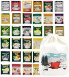 Eva's Gift Universe, Tea Bags Sampler Assortment in Pouch Bag (30 Count) 30 Different Flavors Gifts for Mom Dad Family Couples Wife Girlfriend Boyfriend Women Men College Students