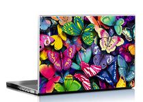 PIXELARTZ Laptop Skin - Colorful Butterflies - HD Quality-15.6 Inches - Multi-Colour