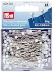Prym_029255-1 0.80 x 48 mm Glass Headed Pins, White