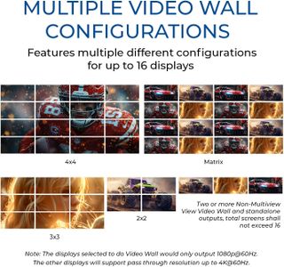 OREI 4K HDMI Video Wall Controller – Matrix, Multiviewer, Seamless Switching