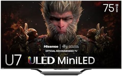 Hisense 75-Inch Class U7 Series Mini-LED ULED 4K UHD Google Smart TV (75U7N, 2024 Model) - QLED, Native 144Hz, Motion Rate 480, Full Array Local Dimming, Game Mode Pro, Alexa Compatibility