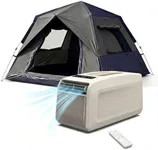 GOUKA Portable Ac 6100 BTU Cooling Camping Air Conditioner App Control No Drainage Required tent Ac Units for Rooms Bedroom Outdoor Camping Rvs (6100, BTUs, 1 set Milk white)