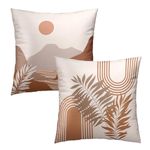 Giwawa Orange Boho Throw Pillow Covers 18X18 Inch Set of 2 Abstract Sunset Decorative Pillowcase Soft Cushion Cases for Bedroom Home Sofa Couch