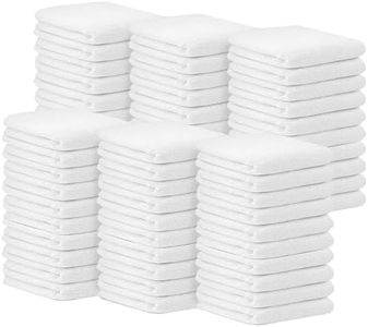 Avalon Towels Terry Bar Mop Towels (Value Pack of 60) Size 14"x17" – Absorbent and Durable, Multipurpose Cleaning Rags, Cotton Cleaning Towels, Terry Cloth Rags, Reusable Shop Rags (White)