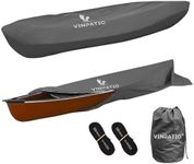 600D Kayak Cover 18 FT, Upgraded Solution-Dyed Oxford Full Coverage Waterproof Canoe Storage Bag with Zipper, Heavy-Duty UV Protection & Dust Resistant for Fishing Boats & Paddle Boards