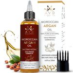 AVD Organics Argan Oil 120ml – 100% Pure Moroccan Argan Oil for Hair, Scalp & Nails | Natural Hydrating & Nourishing Oil for Shine, Softness & Repair