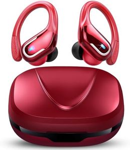 Wireless Earbuds Sport, Bluetooth 5.3 Headphones, Wireless Earphones 75H Playtime and HiFi Stereo Sound with Mic, IP7 Waterproof, Dual LED Display in Ear EarHooks, USB-C, Headsets for Sport, Running