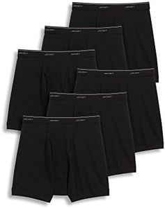 JOCKEY Men's Underwear Classic Boxer Brief - 6 Pack, Black, XL