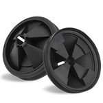 Garbage Disposal Splash Guards, 3 3/8" EPDM Rubber Drain Insert for InSinkErator Evolution Series 2024 Upgraded Rubber QCB-AM Sink Disposal Splash Guard（2-Pack）