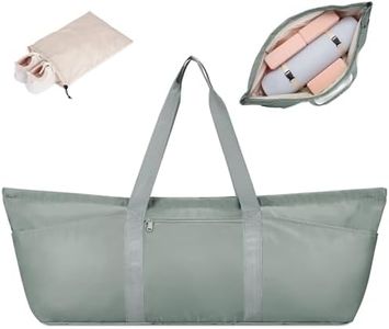 Large Yoga Mat Bag with Shoes Compartment and Wet Pocket Ladies Pilates Gym Tote Bag with Yoga Mat Holder Strap for Women Men Workout Carrier Stuff Accessories