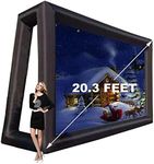 fitnessandfun 20 ft Huge Inflatable Projector Movie Screen Outdoor Front and Rear Cinema Screen Seamless Mega Theater Screen (20ft with Blower)