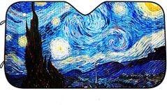 DPIST Van Gogh Starry Sky Car Windshield Sun Shade Universal Fit Car Sunshade-Keep Your Vehicle Cool. UV Sun and Heat Reflector