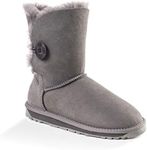 Ozwear Ugg Women's Classic Short Button Ugg Boot, Grey, US 9