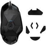 kwmobile Mouse Feet Replacement Compatible with Logitech G402 Computer Mouse Skates Sticker - Black