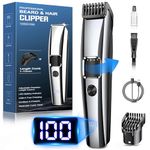 Beard Trimmer Men, Hair Clippers Men Electric Shavers with Zoom Wheel(1-10mm), Cordless Hair Clippers with Battery Indicator,Electric Razor USB Rechargeable Facial Hair Trimmer,Body Hair Grooming Kits