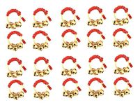 UAPAN Ghungroo Kadi Fingers for Puja Aarti Hand Finger Clapping Ring Cymbals Pooja Bhajan Set Pair Musical Instrument (Red, Red Pack of 10 pair)