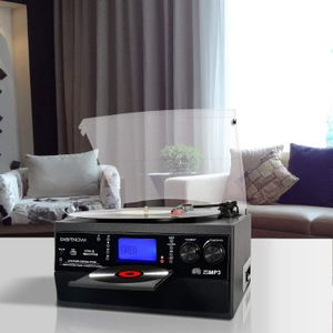 DIGITNOW Bluetooth Record Player – Vinyl Turntable with Built-In Speakers