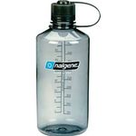 Nalgene Tritan 32-Ounce Narrow Mouth BPA-Free Water Bottle, Gray