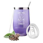 Hrobig Inspirational Gifts for Women - 18oz Travel Mug & Wine Tumbler with Straw and Lid, Valentines Day Gifts for Women, Birthday Thank You Gifts for Mom, Teacher, Coworker, Friend, Daughter, Her