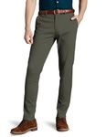 Symbol Premium Men's Slim Fit Flexi Waist Casual Pants (SYP-CTR-01_Battle Green_34)