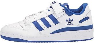 adidas Originals Men's Forum Low Sneaker, White/White/Team Royal Blue, 10.5