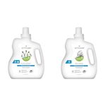ATTITUDE Laundry Detergent + Fabric Softener Bundle | EWG Verified, Plant & Mineral-Based, HE Compatible, Vegan & Cruelty-free, Wildflowers, 160 Loads