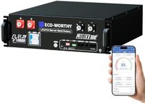 ECO-WORTHY 48V 100Ah LiFePO4 Lithium Battery, 5.12kWh Capacity, Server Rack Battery with Bluetooth, 6000 Cycles, 3U Chassis, Perfect for Off-Grid, Solar, Backup Power